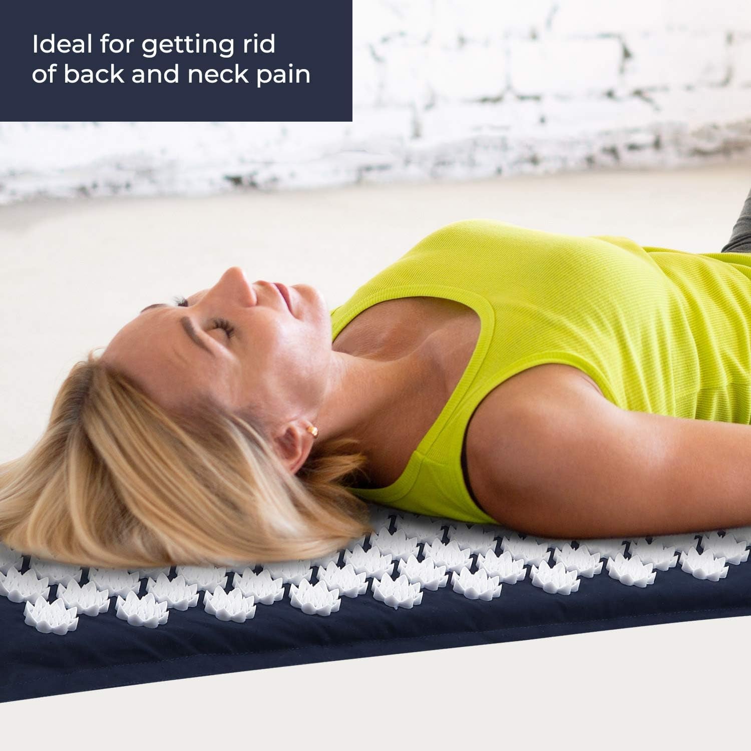 Acupressure Mat 28" X 17" - Shiatsu Intervention Mat & Pillow Gift Set - Quick Back & Neck Pain Relief for Men & Women, Cushion for Sciatica, Trigger Point Therapy, Stress Relief